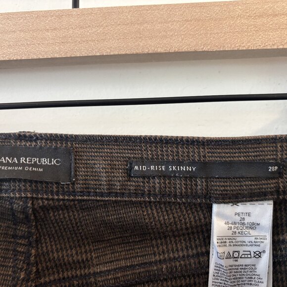 Brown Plaid Jeans Banana Republic - Picture 3 of 5